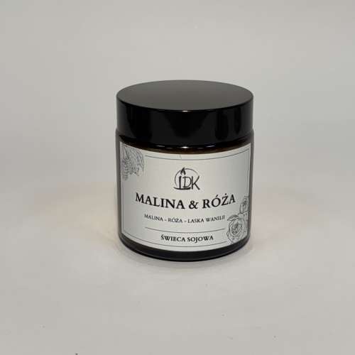 MALINA & RÓŻA | świeca sojowa 120ml