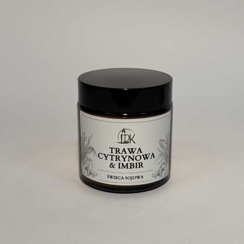 TRAWA CYTRYNOWA & IMBIR | świeca sojowa 120ml