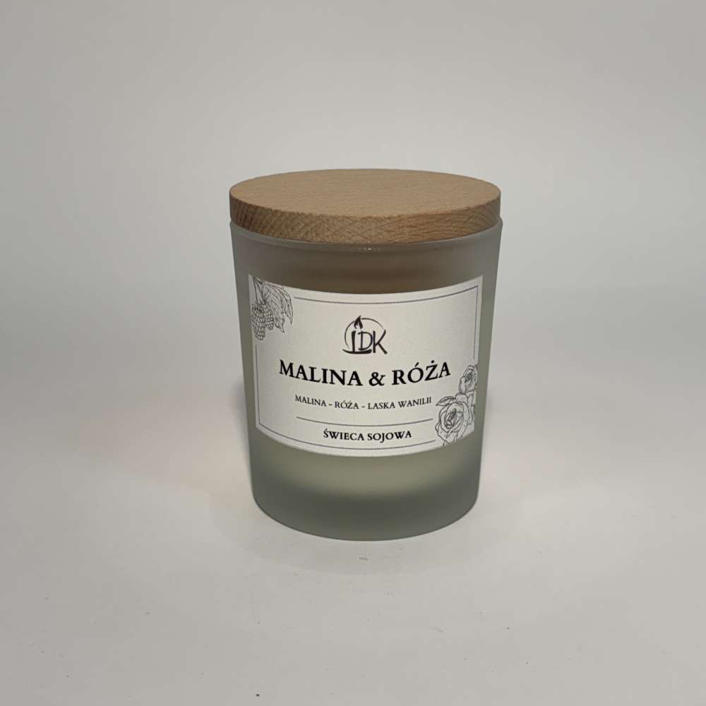 MALINA & RÓŻA | świeca sojowa 205ml