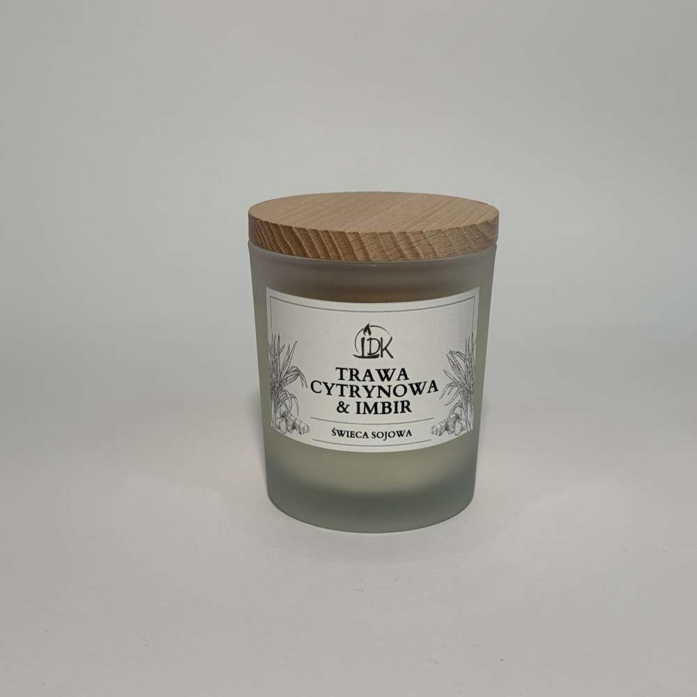 TRAWA CYTRYNOWA & IMBIR | świeca sojowa 205ml